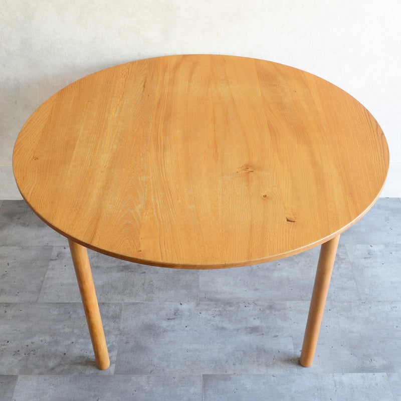 Ｔ様予約商品　ERCOL アーコール ラウンドテーブル 02（天板剥離再塗装済)