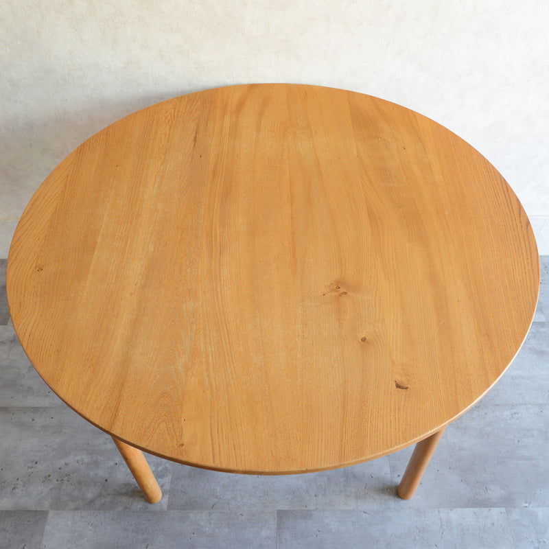 Ｔ様予約商品　ERCOL アーコール ラウンドテーブル 02（天板剥離再塗装済)