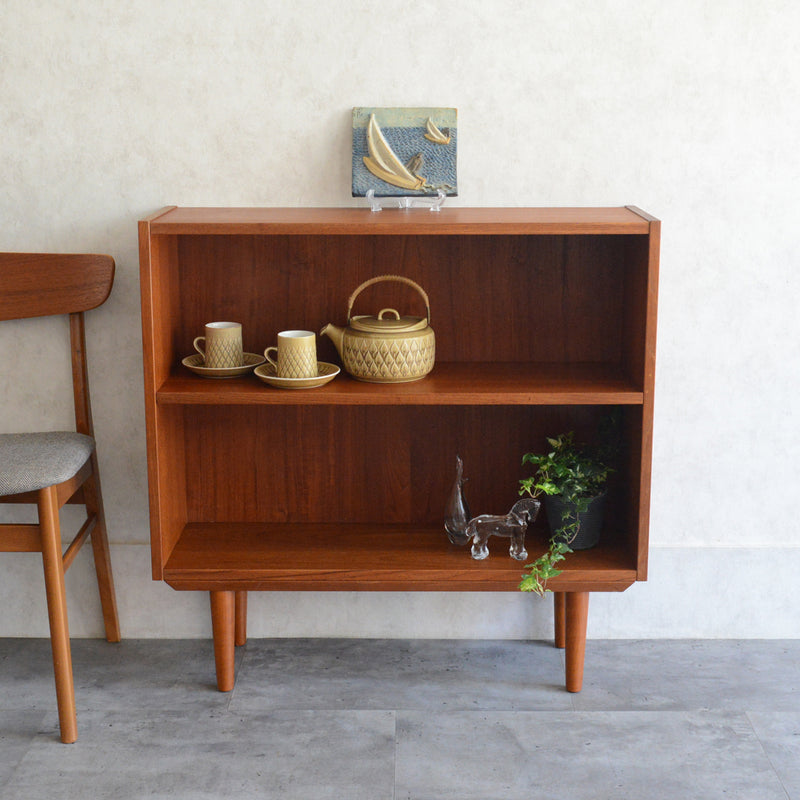 デンマークヴィンテージ チーク2段シェルフ 6-37
