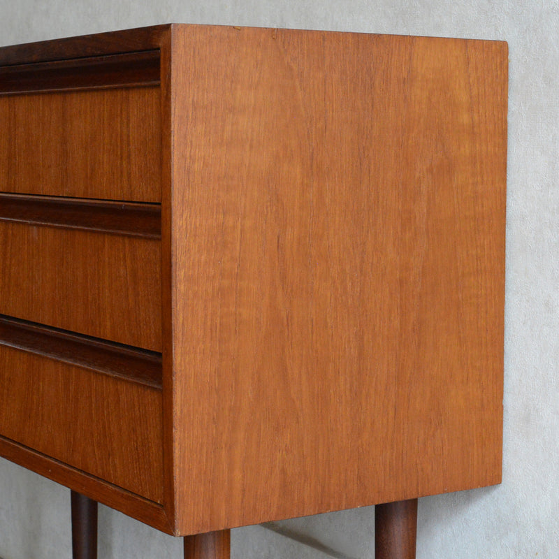デンマークヴィンテージ  チーク３段2列スモールチェスト D-5