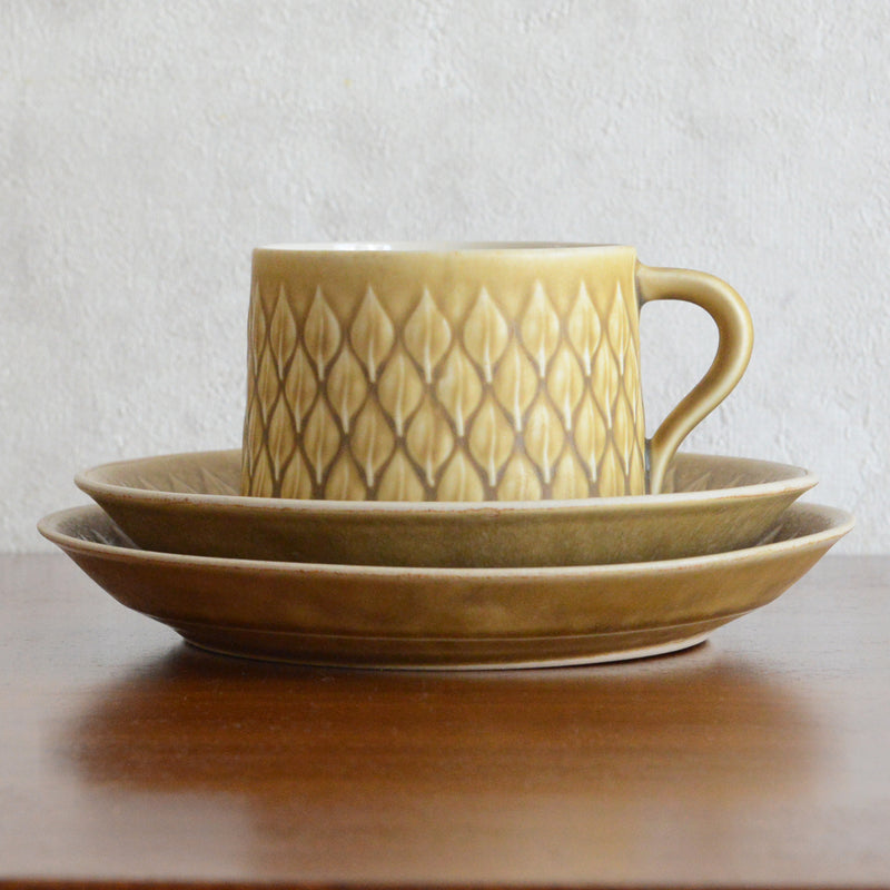 クイストゴー レリーフ カップ＆ソーサー＆ケーキプレート Jens.H.Quistgaard トリオ px-21