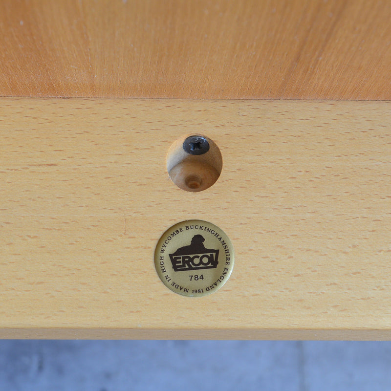 Ｔ様予約商品　ERCOL アーコール ラウンドテーブル 02（天板剥離再塗装済)