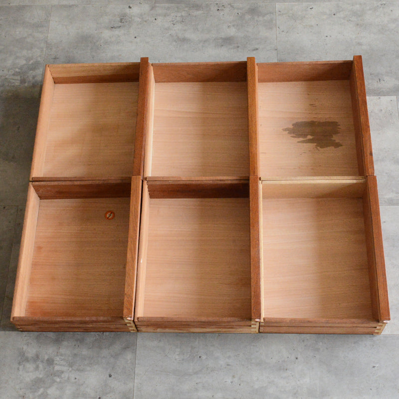 デンマークヴィンテージ  チーク３段2列スモールチェスト D-5