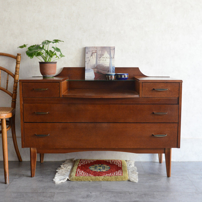 60S  オークチェスト サイドボード15(天板剝離再塗装済）