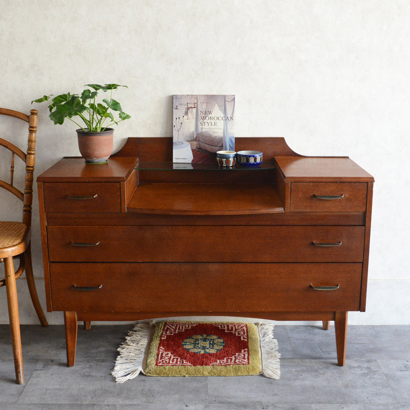 60S  オークチェスト サイドボード15(天板剝離再塗装済）