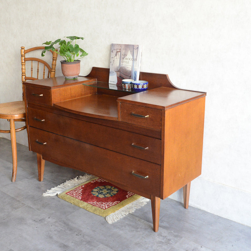 60S  オークチェスト サイドボード15(天板剝離再塗装済）