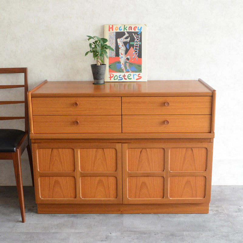 Nathan ネイサン キャビネット/レコードキャビネット 49(天板剥離再塗装済）