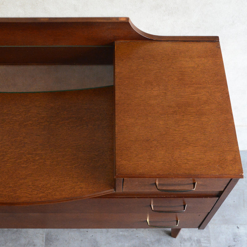 60S  オークチェスト サイドボード15(天板剝離再塗装済）