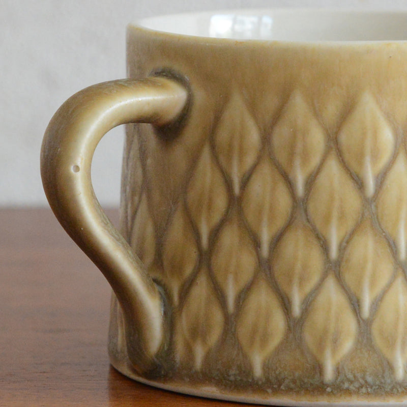 クイストゴー レリーフカップ＆ソーサー＆ケーキプレート Jens.H.Quistgaard トリオ px-23