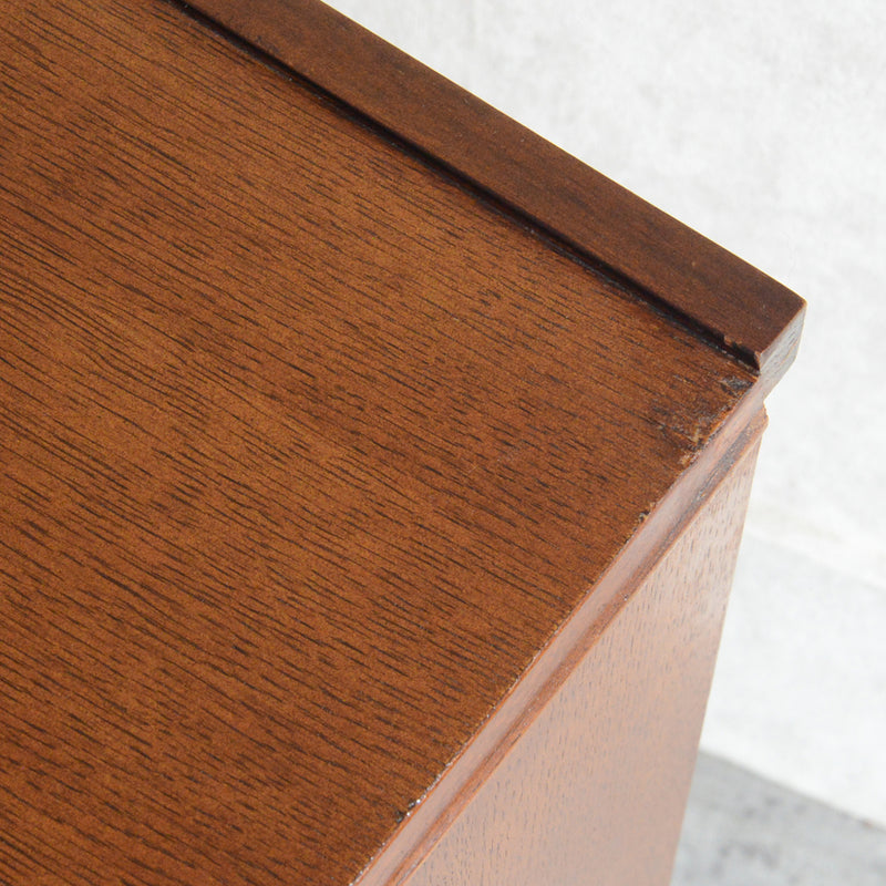 60S  オークチェスト サイドボード15(天板剝離再塗装済）