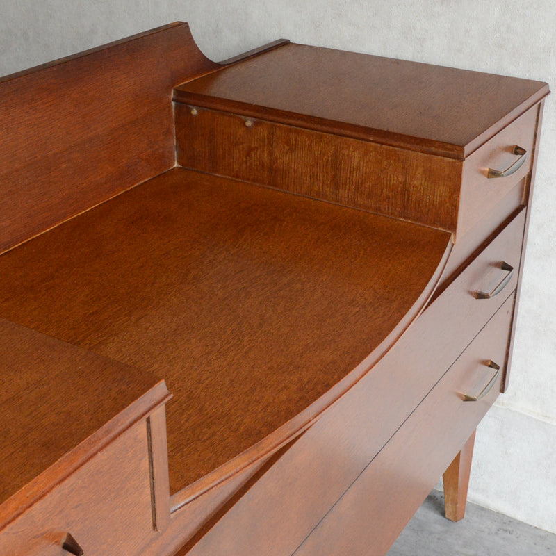 60S  オークチェスト サイドボード15(天板剝離再塗装済）