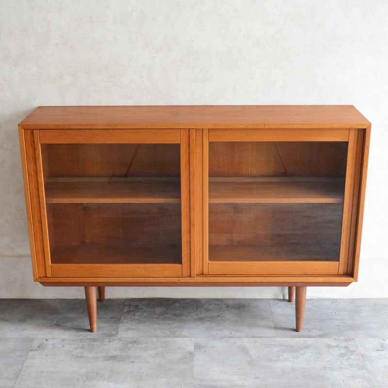 デンマーク ヴィンテージ　チーク ディプレイキャビネット5-93