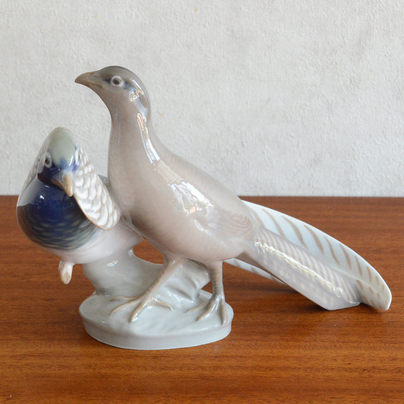 Royal Copenhagen　フィギュリン キジのペア Pair of Two Pheasants px-25
