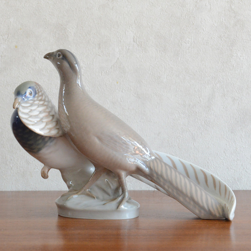 Royal Copenhagen　フィギュリン キジのペア Pair of Two Pheasants px-25