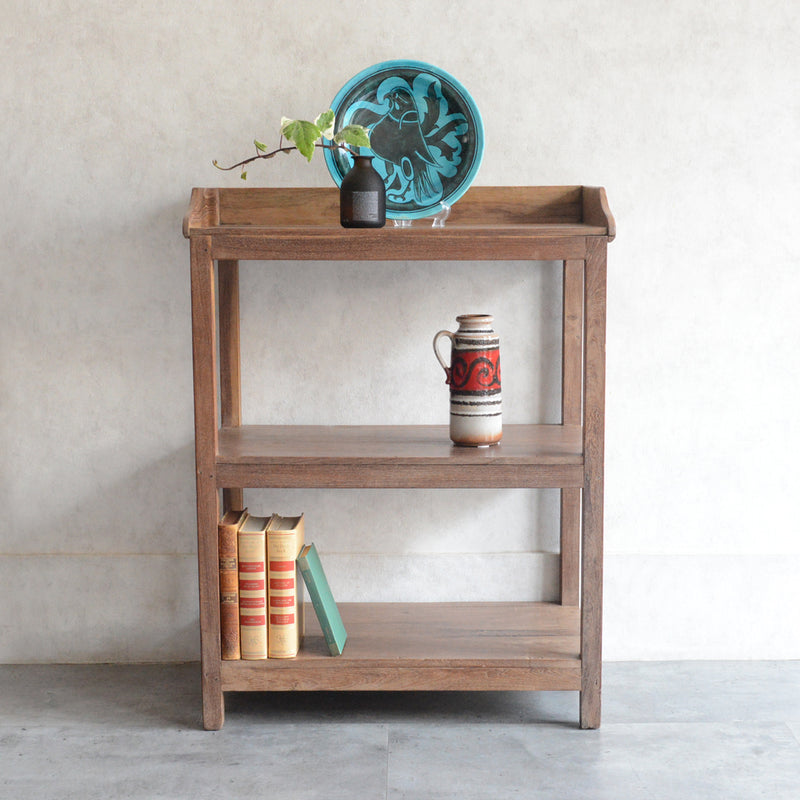 ヴィンテージ 無垢チーク　２段シェルフ　05