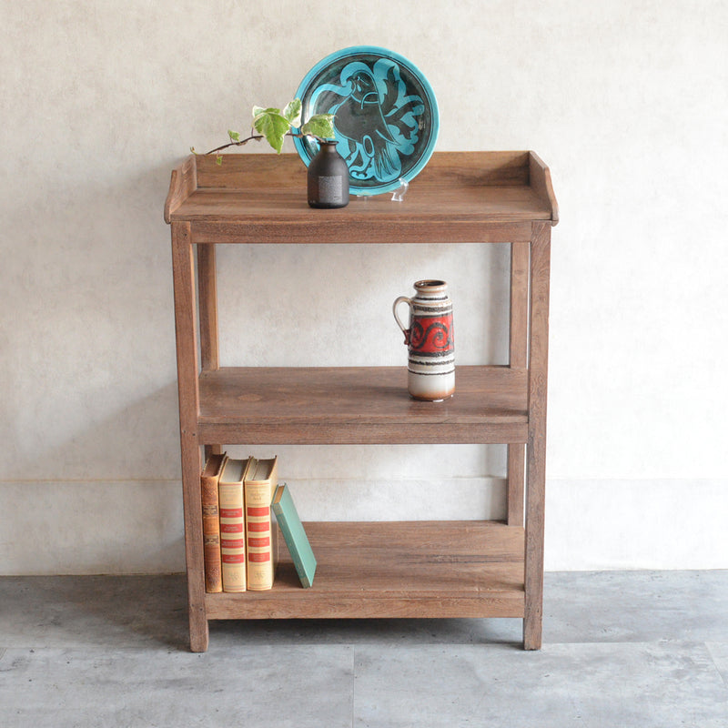 ヴィンテージ 無垢チーク　２段シェルフ　05