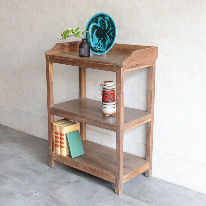 ヴィンテージ 無垢チーク　２段シェルフ　05