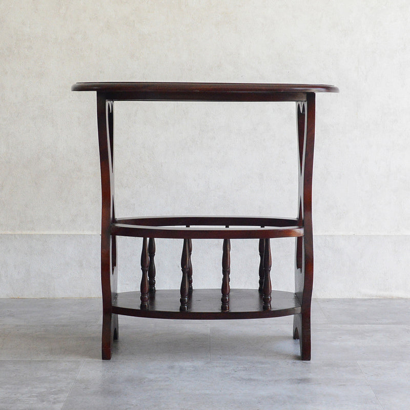 クラシック サイドテーブル (オーバル・マガジンラック付き） 27