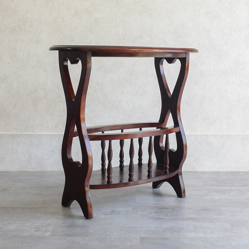 クラシック サイドテーブル (オーバル・マガジンラック付き） 27