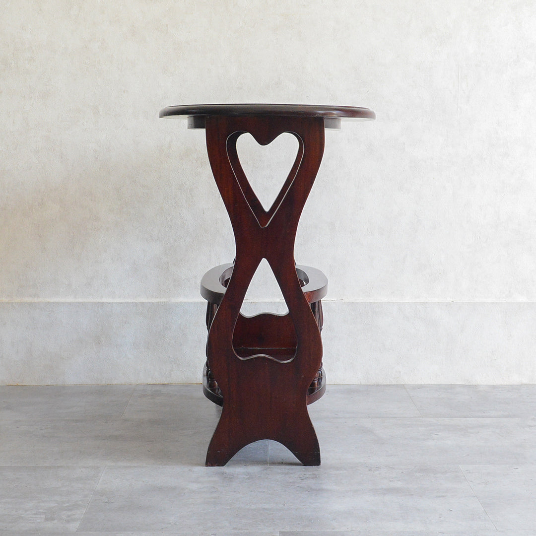 クラシック サイドテーブル (オーバル・マガジンラック付き） 27