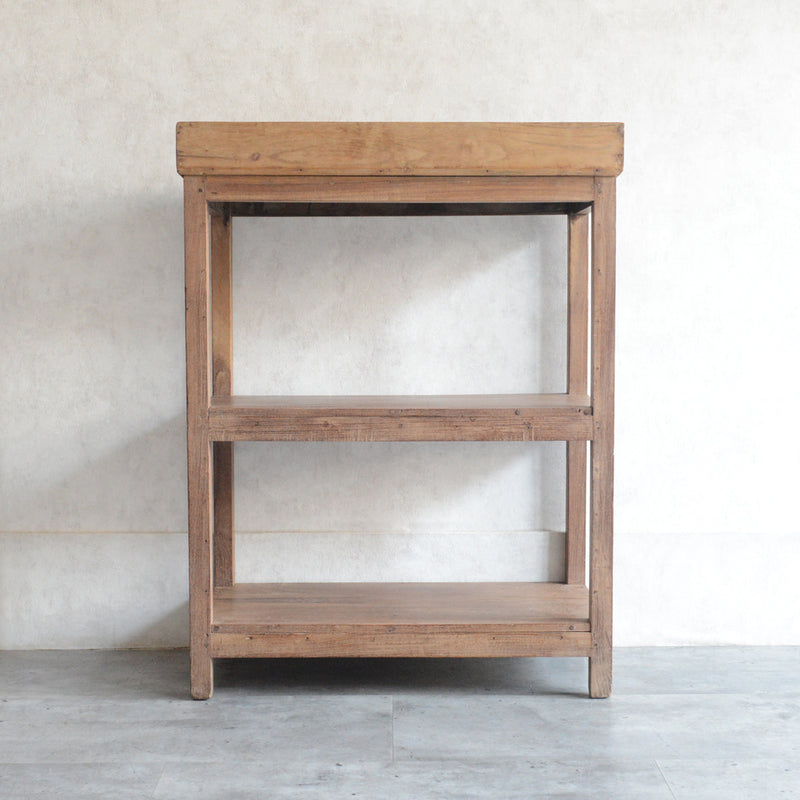 ヴィンテージ 無垢チーク　２段シェルフ　05