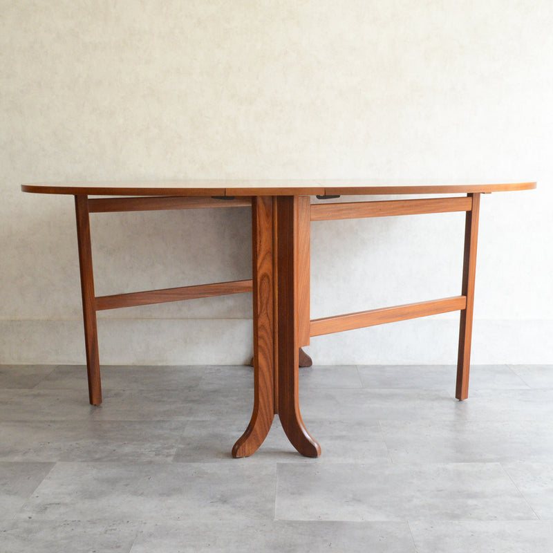 Parker Knoll (Nathan) ゲートレッグ ダイニングテーブル 09 (オーバル/天板剝離再塗装済)