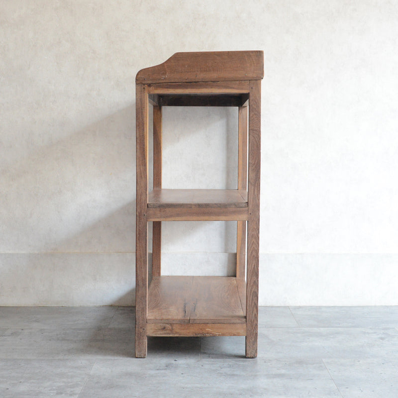 ヴィンテージ 無垢チーク　２段シェルフ　05