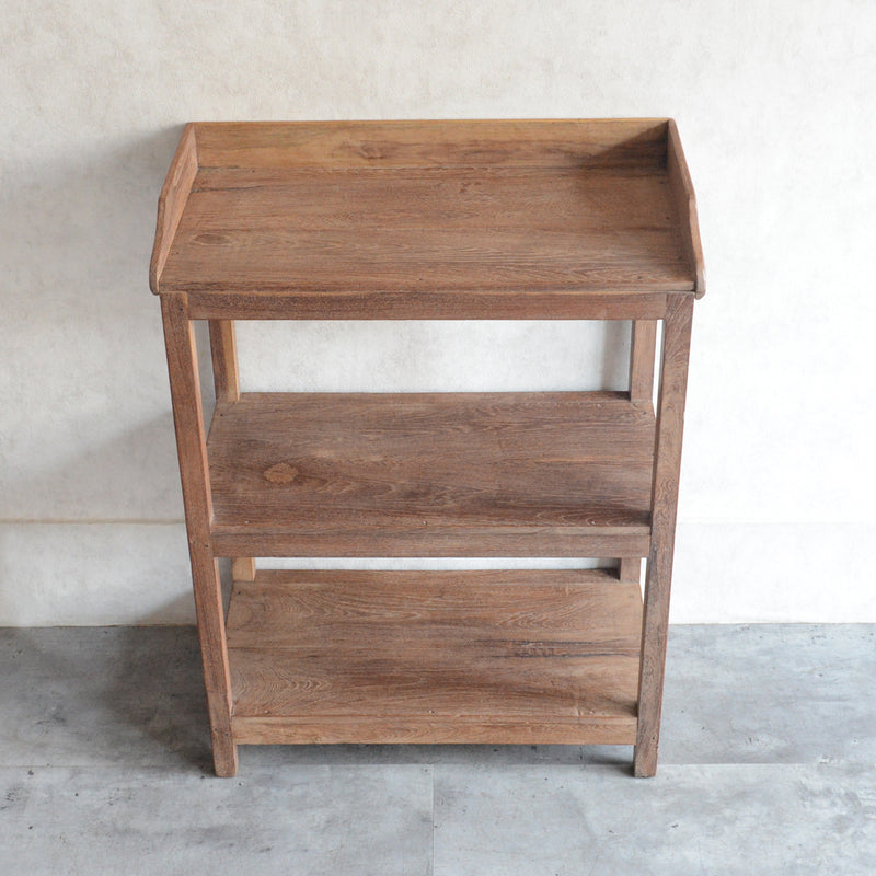 ヴィンテージ 無垢チーク　２段シェルフ　05