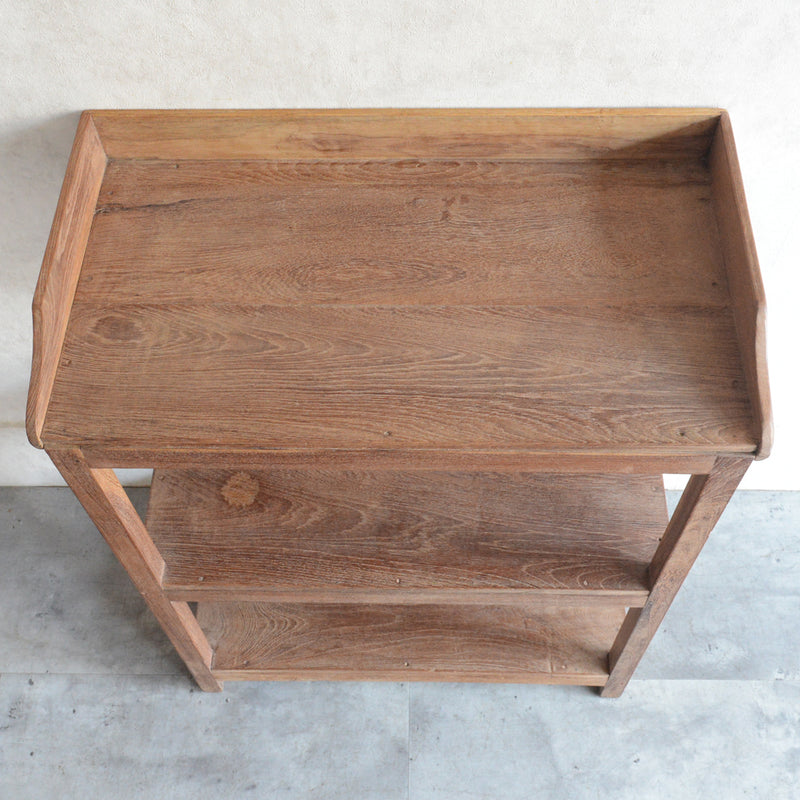 ヴィンテージ 無垢チーク　２段シェルフ　05