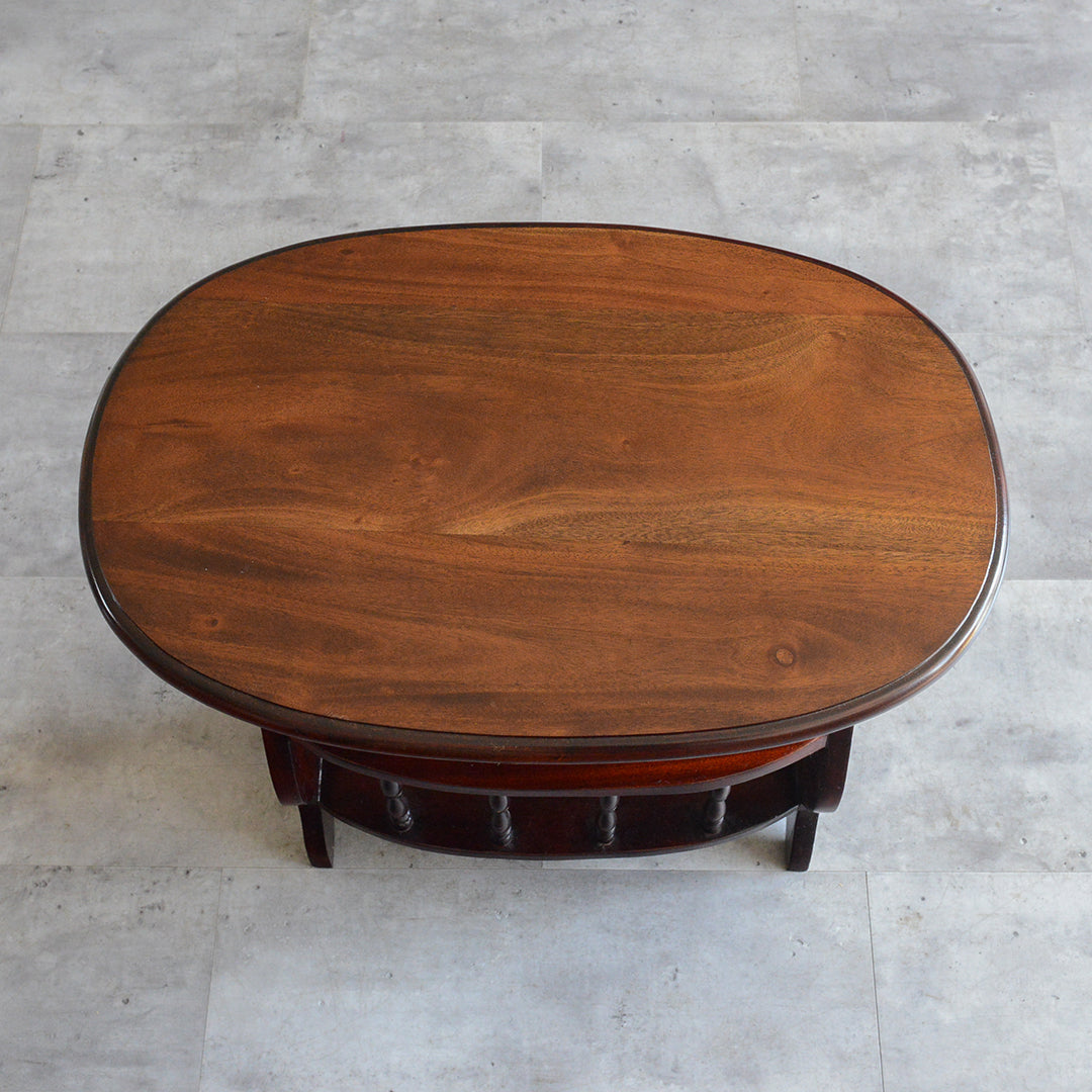 クラシック サイドテーブル (オーバル・マガジンラック付き） 27