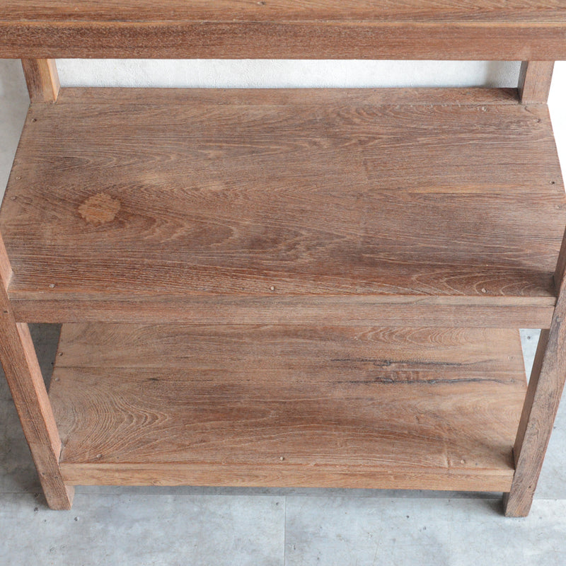 ヴィンテージ 無垢チーク　２段シェルフ　05