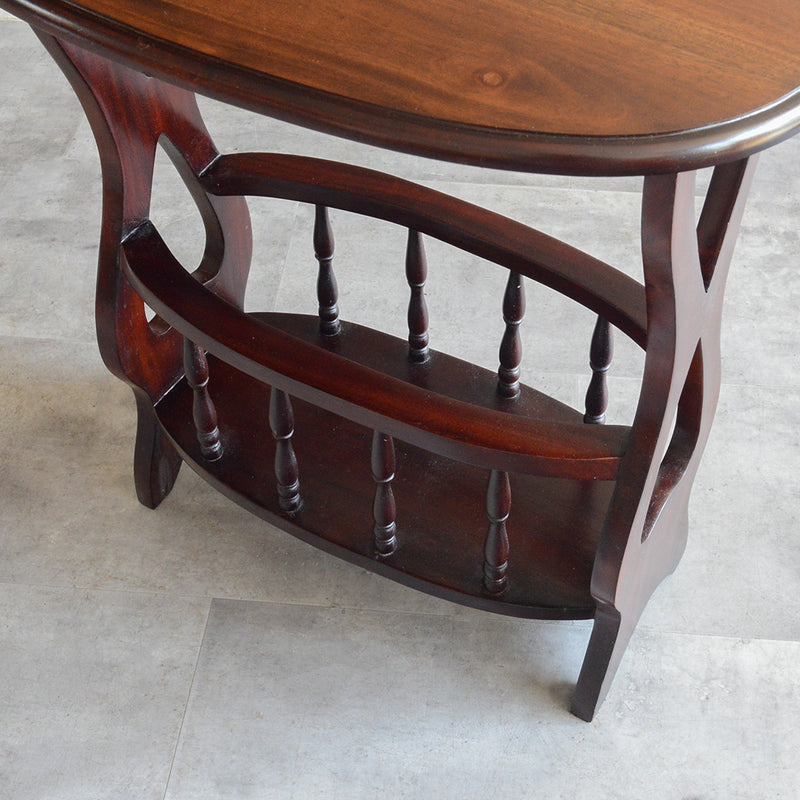 クラシック サイドテーブル (オーバル・マガジンラック付き） 27