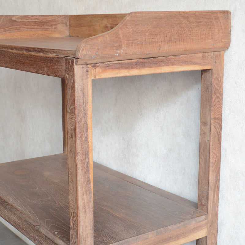 ヴィンテージ 無垢チーク　２段シェルフ　05