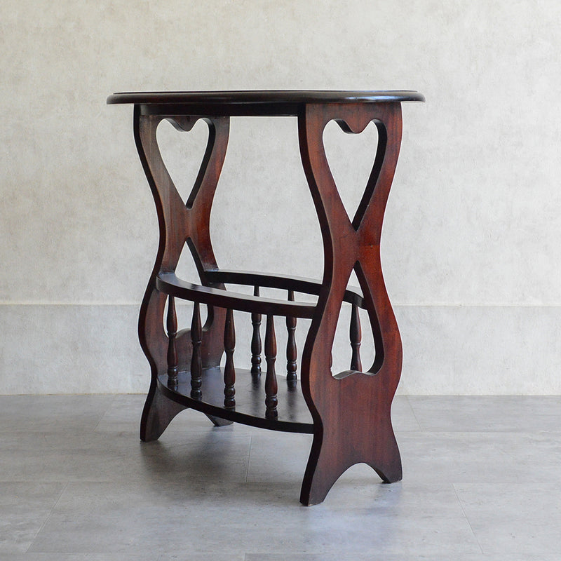 クラシック サイドテーブル (オーバル・マガジンラック付き） 27