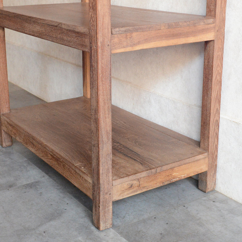 ヴィンテージ 無垢チーク　２段シェルフ　05
