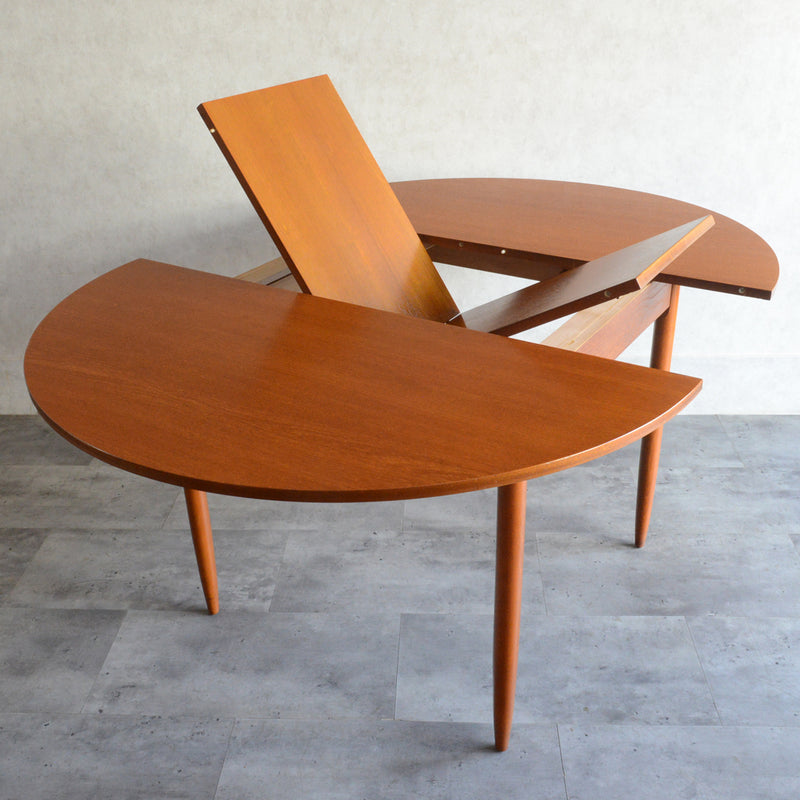 ミッドセンチュリー 　エクステンション コンパクトラウンドテーブル 13