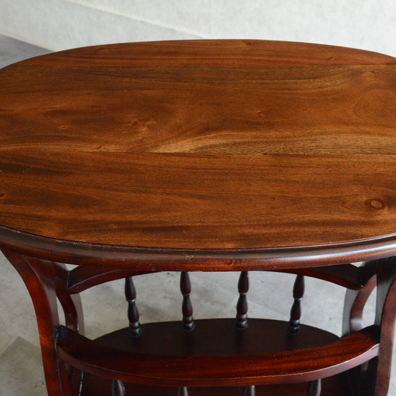 クラシック サイドテーブル (オーバル・マガジンラック付き） 27