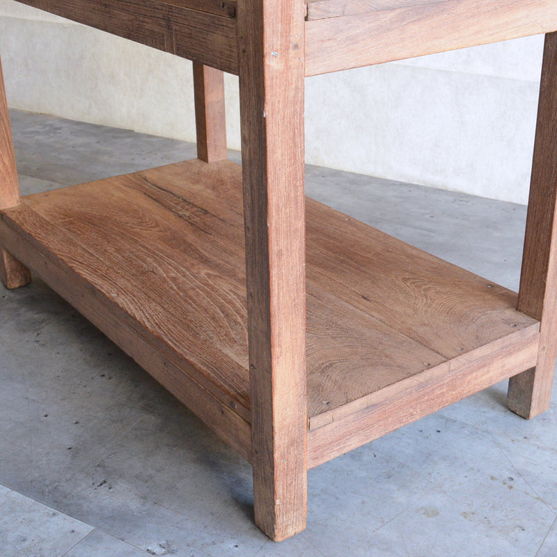 ヴィンテージ 無垢チーク　２段シェルフ　05