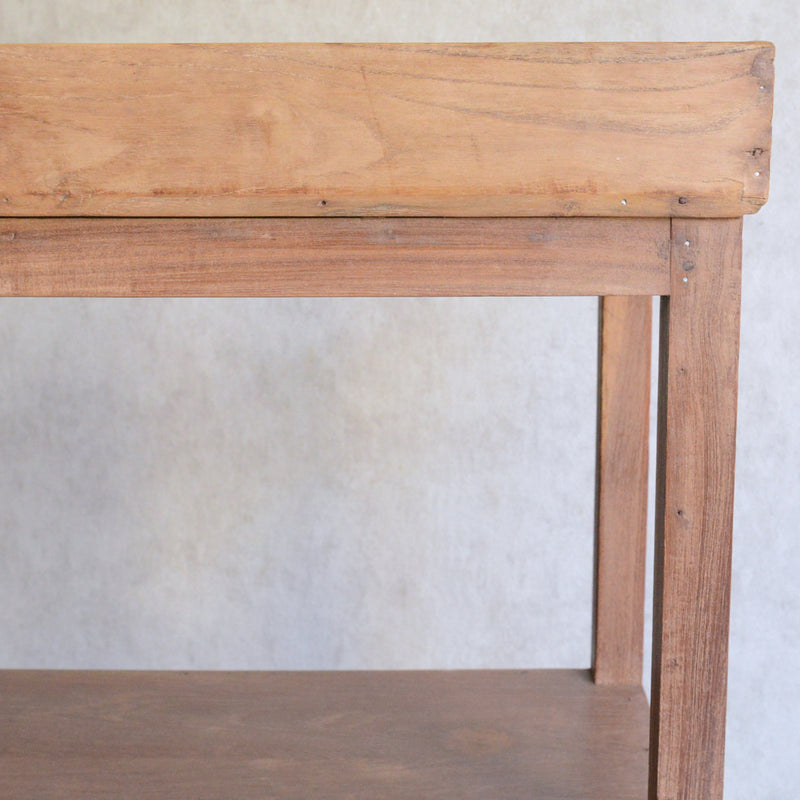 ヴィンテージ 無垢チーク　２段シェルフ　05