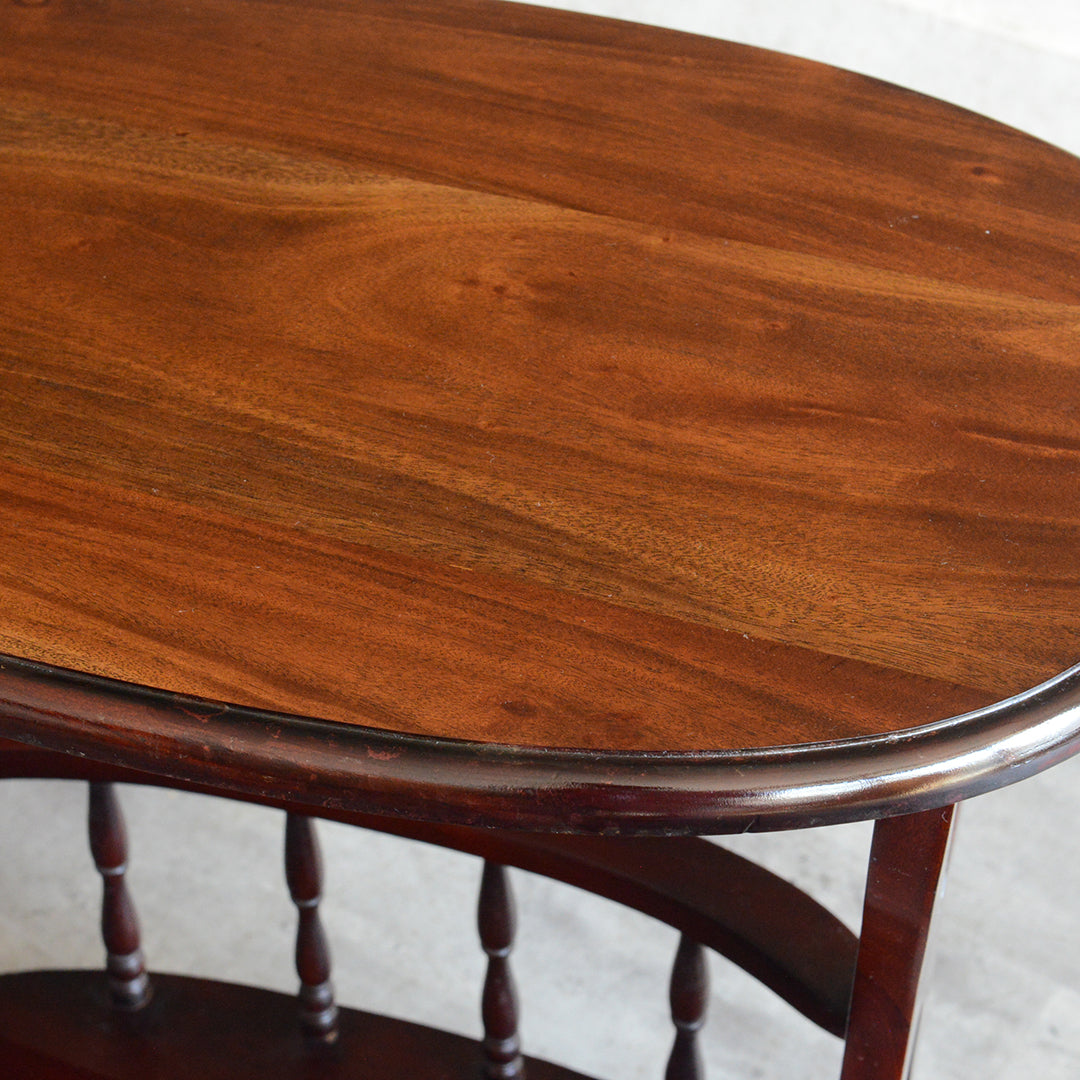 クラシック サイドテーブル (オーバル・マガジンラック付き） 27