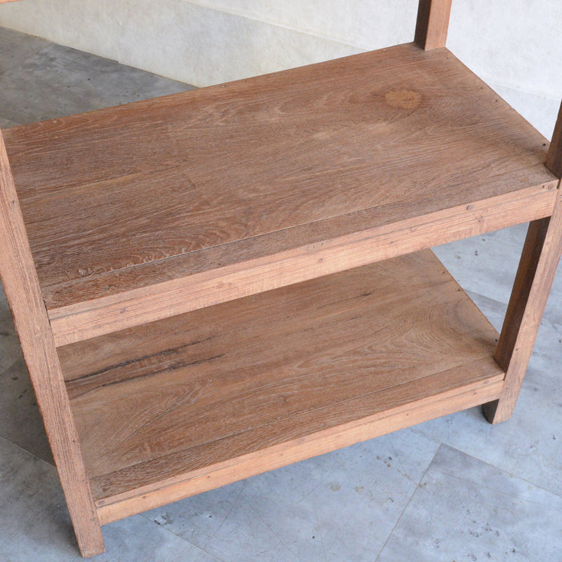 ヴィンテージ 無垢チーク　２段シェルフ　05