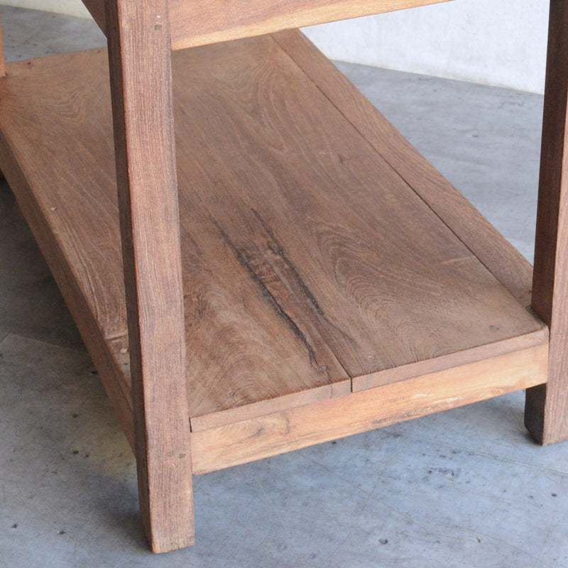 ヴィンテージ 無垢チーク　２段シェルフ　05