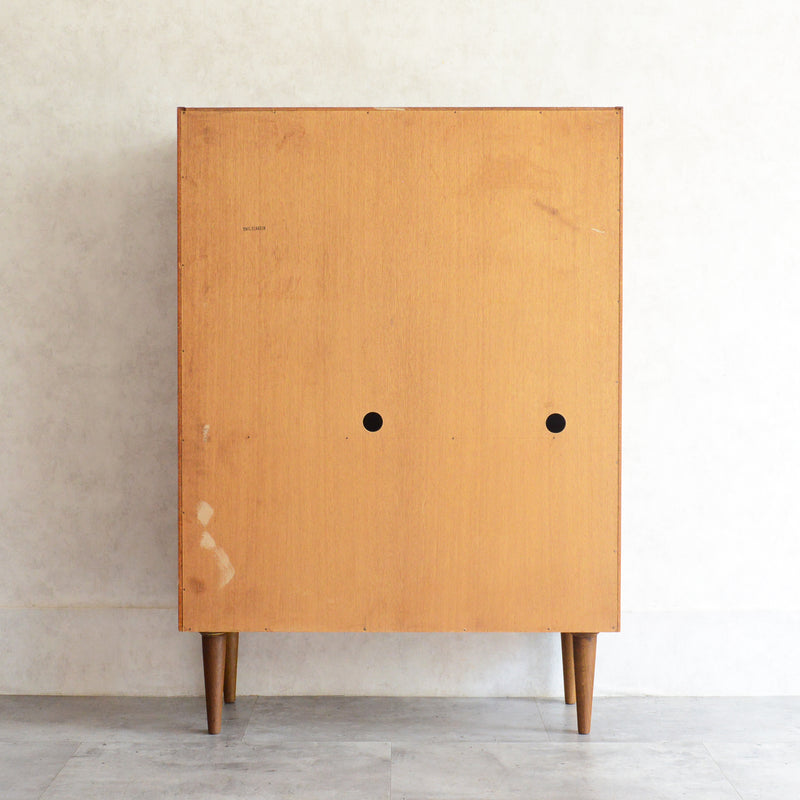 デンマークヴィンテージ チークシェルフ カップボード 8-51（フラップ扉）