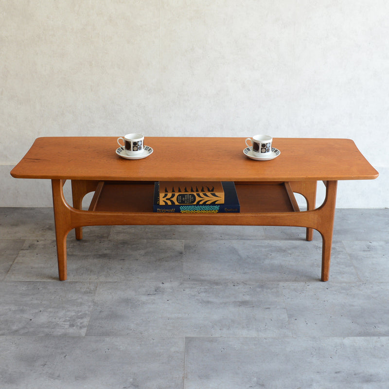 60Sチークローテーブル 26(天板剥離再塗装）