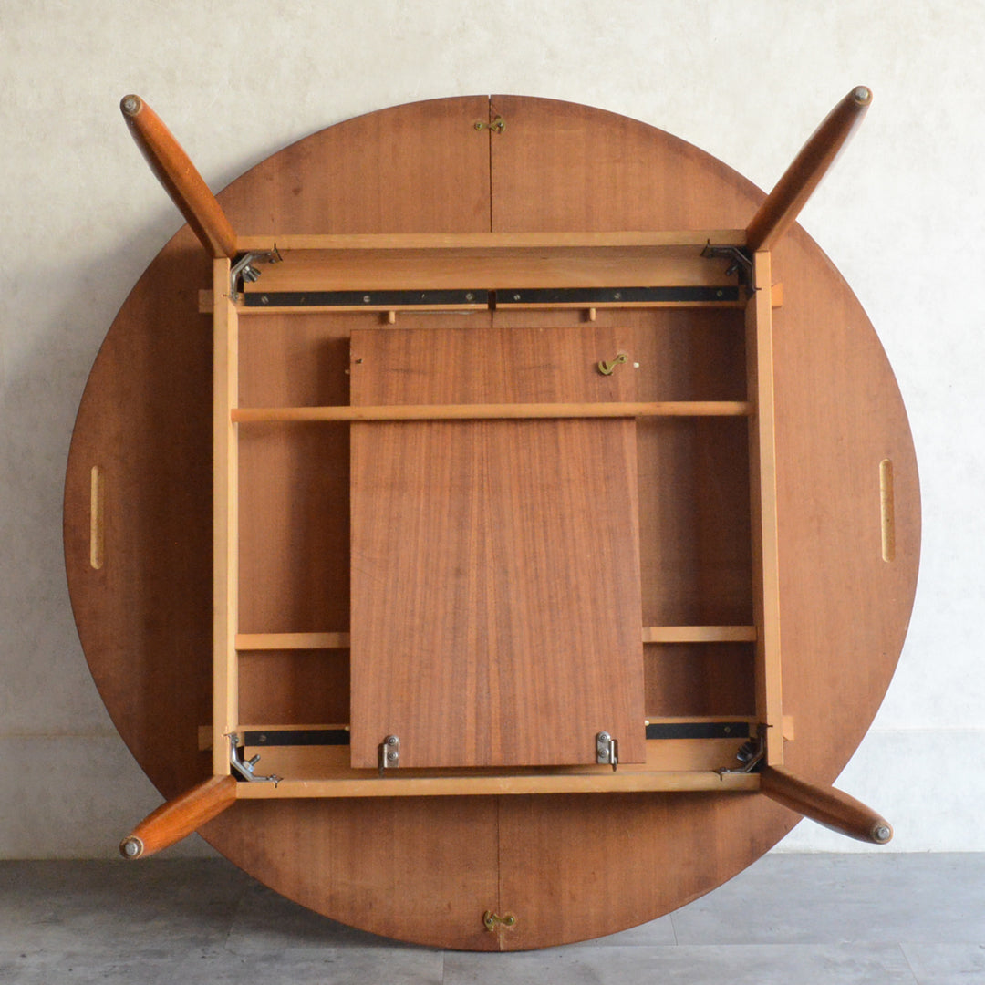 ミッドセンチュリー 　エクステンション コンパクトラウンドテーブル 13