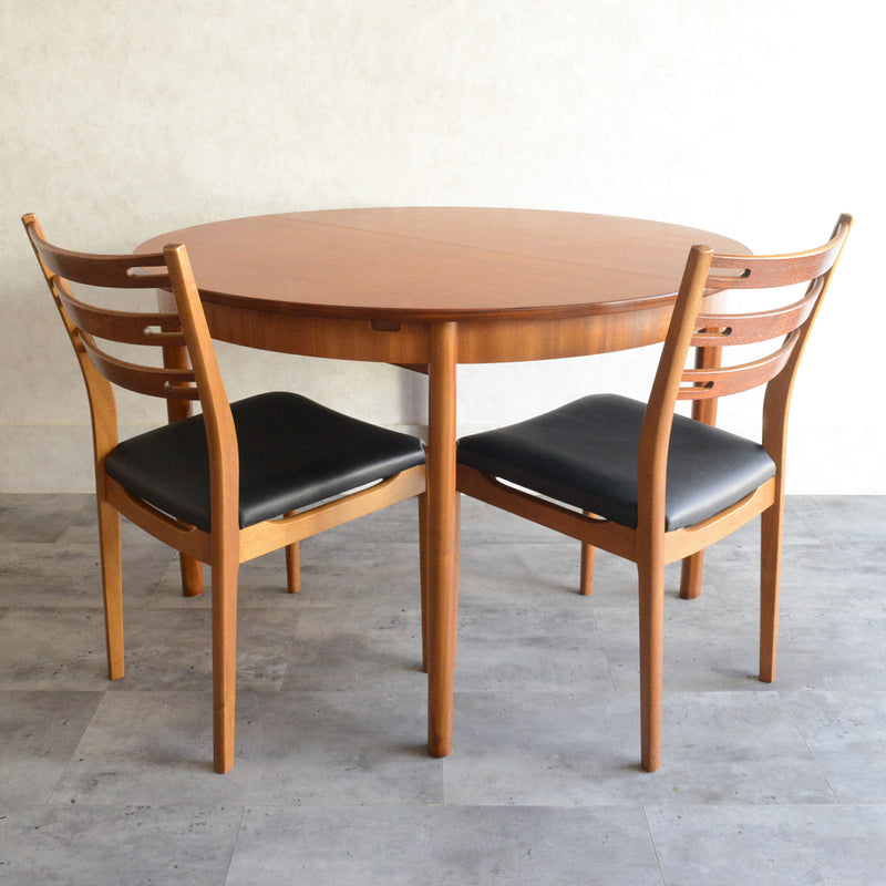 A.H.McINTOSH コンパクト ラウンドダイニングテーブル107(天板剝離再塗装)