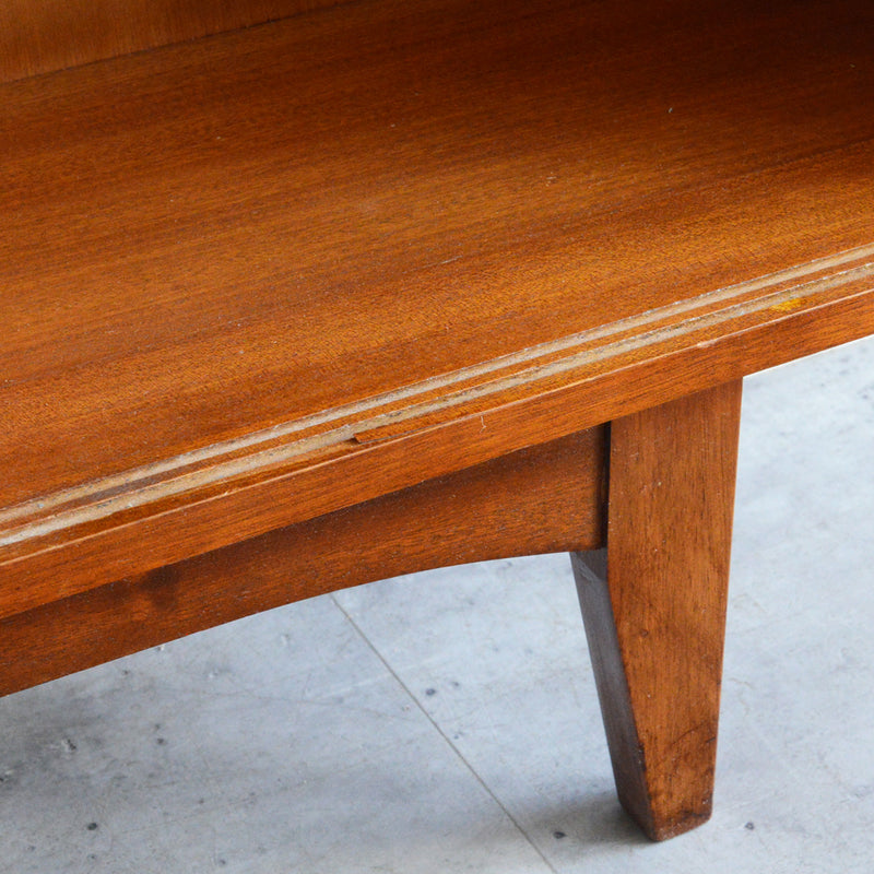 ミッドセンンチュリーヴィンテージ　脚付ガラスキャビネット 104(木扉）