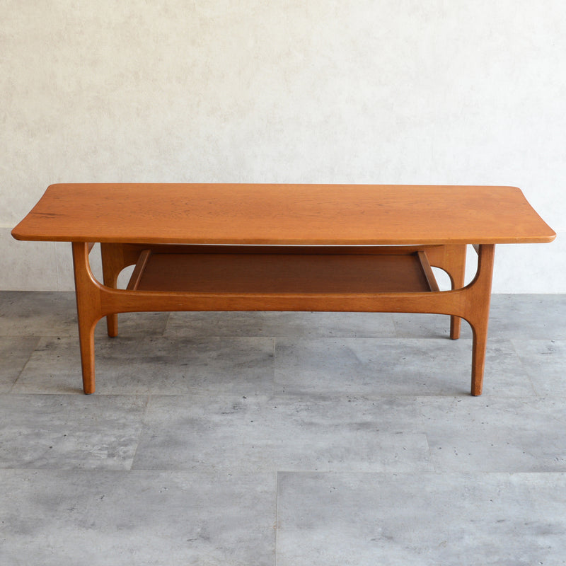 60Sチークローテーブル 26(天板剥離再塗装）