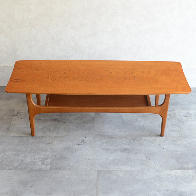 60Sチークローテーブル 26(天板剥離再塗装）