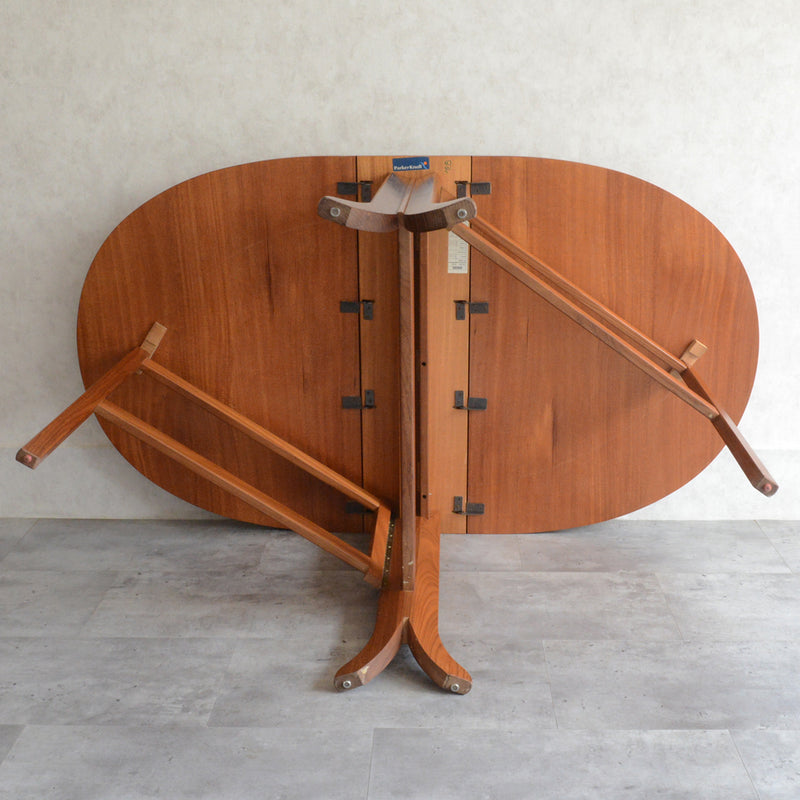 Parker Knoll (Nathan) ゲートレッグ ダイニングテーブル 09 (オーバル/天板剝離再塗装済)